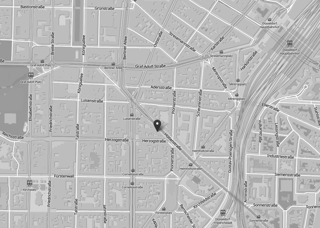 Anfahrt SZD Gym Düsseldorf Friedrichstadt Hüttenstraße